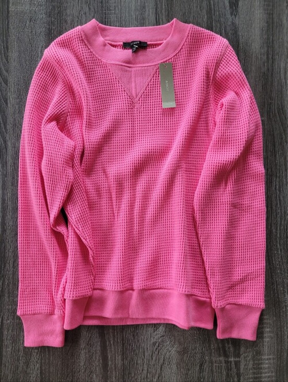 NWT J. Crew Waffle Crewneck Pullover